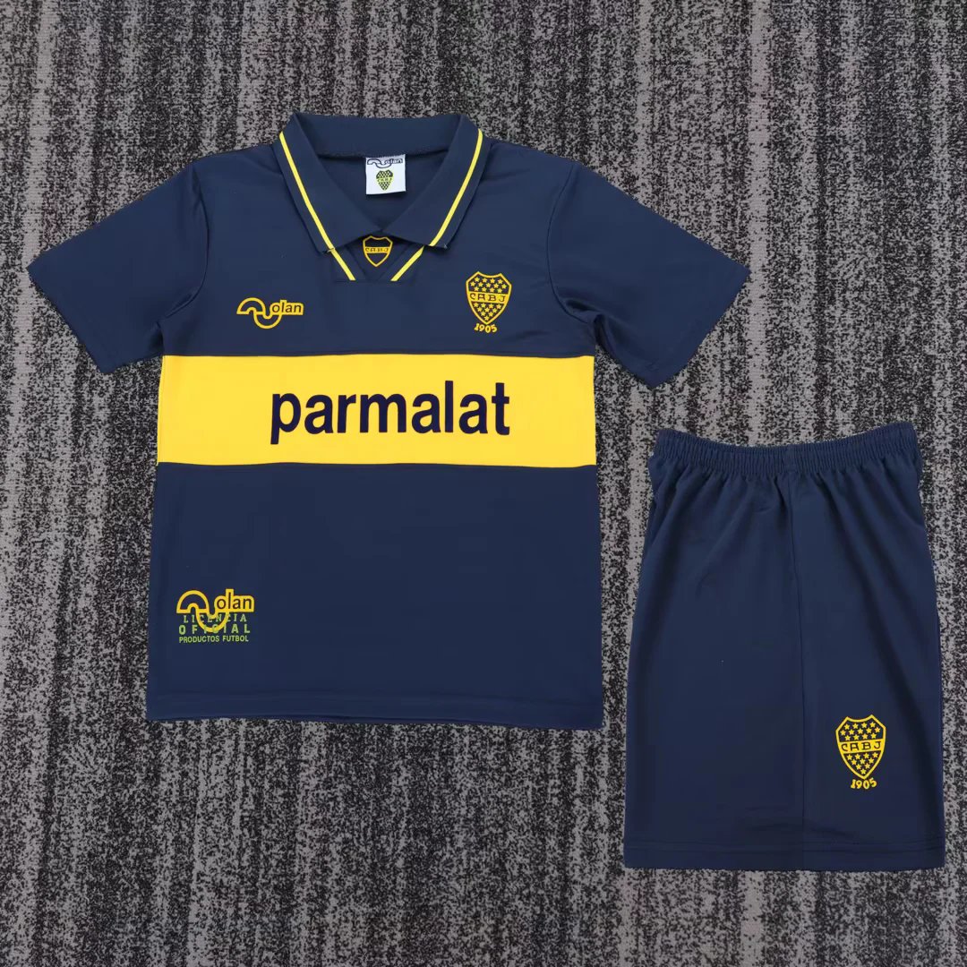 Kids-Boca juniors 93/95 Home Soccer Jersey